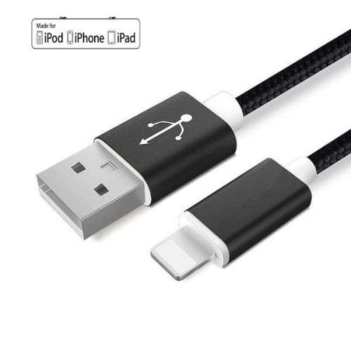 Nylon Braided DATA LIGHTNING CABLE FOR iPhone 5,5s+c,5s,6,6s,6+,6s+,iPad4,iPad5,iPod