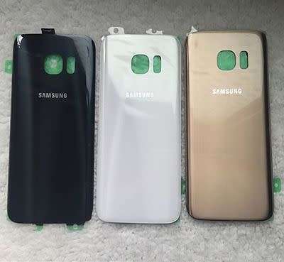 Samsung Galaxy S7 Edge Battery Back Glass Rear Cover (black/white/gold/pebble blue)