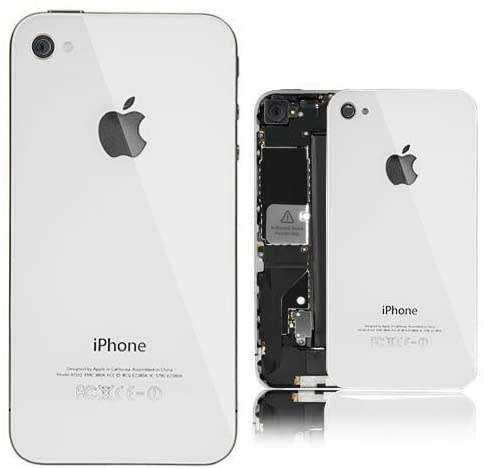 iPhone 4s Battery Back Glass Cover (black/white)
