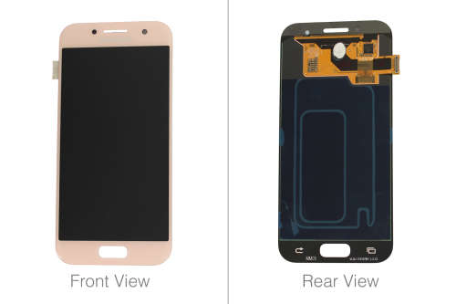 Samsung Galaxy A3 (2017)/A320 LCD (gold) with Tempered Glass LCD Protector