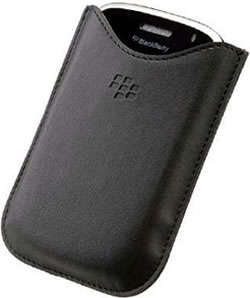 BLACK LEATHER POUCH FOR BLACKBERRY 8520,9320,9300,9720,9000