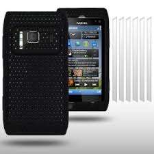Mesh Hard Back Case for Nokia N8 - Black- Clearance