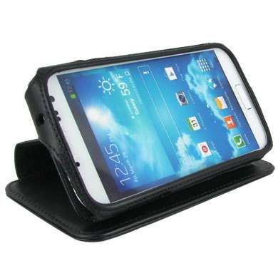 Book Case  Pouch For Samsung Galaxy S4 - BLACK