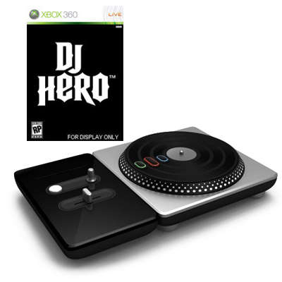 Original XBOX 360 DJ Hero Turn table INCLUDING GAME