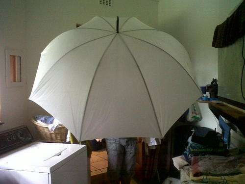 55 x Golf Umbrellas,  30" White Colour with Black plastic handle, NEW!!