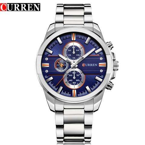CURREN Stainless Steel Male Sports Army Waterproof Watch