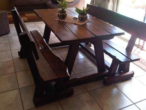 Oak Finish, 8 Seater, Patio Set