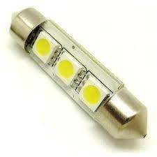 36mm 3 SMD LED Light Cool White for Car Interior Light/ License Plate (1 pcs)