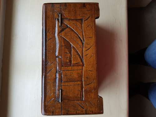 Carved oriental jewellery box