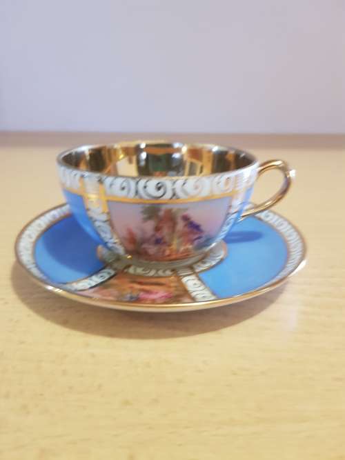 Vintage hand painted demitasse