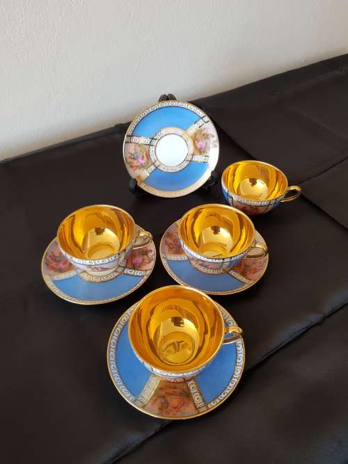 Vintage hand painted demitasse