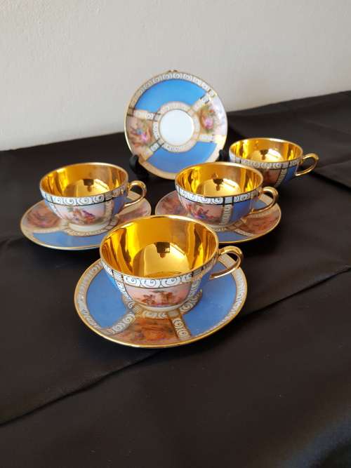 Vintage hand painted demitasse