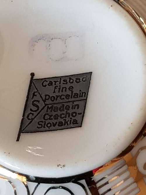 Vintage hand painted demitasse