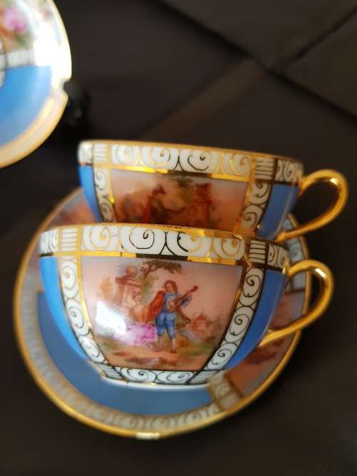 Vintage hand painted demitasse