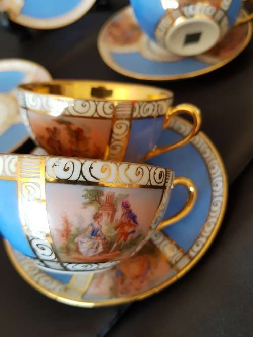 Vintage hand painted demitasse