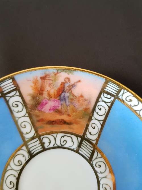 Vintage hand painted demitasse
