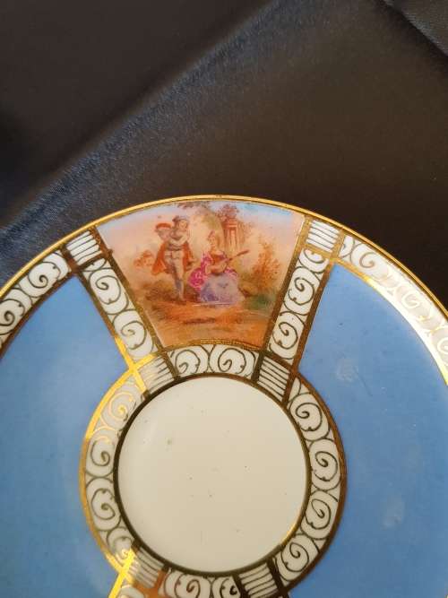 Vintage hand painted demitasse