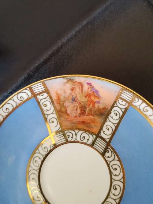 Vintage hand painted demitasse