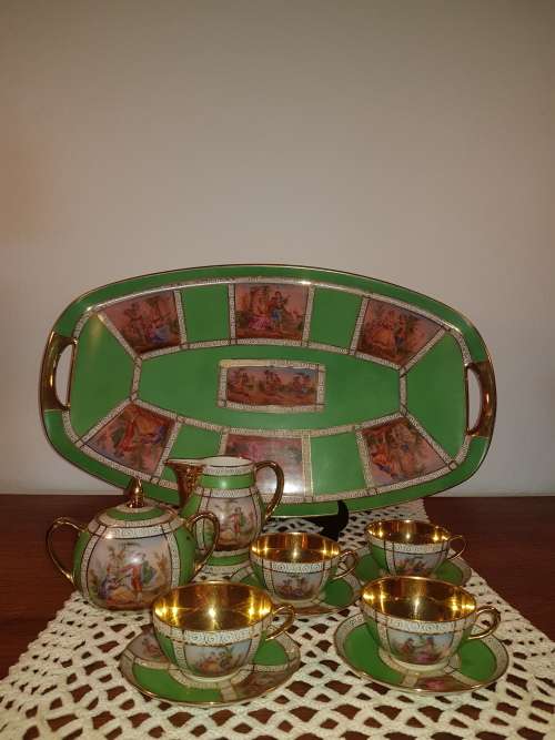 Art Nouveau Carlsbad coffee tea set