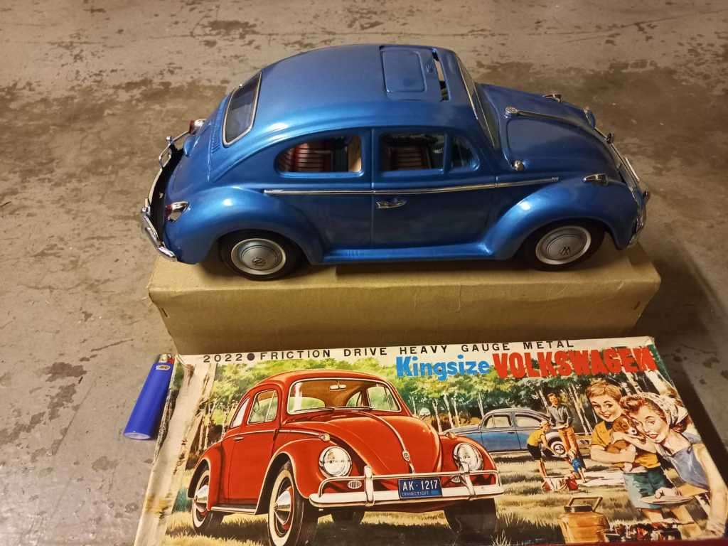 volkswagen beetle 2022 friction drive heavy gauge metal king size model car