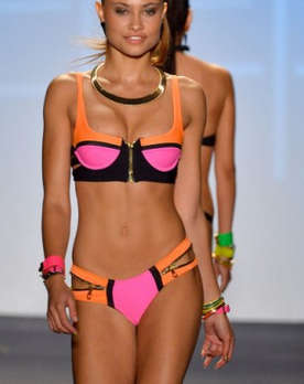 sexy triangle Push Up Zip Bikinis Women Swimwear Fashion 2015