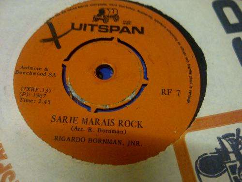 RIGARDO BORNMAN JR- SARIE MARAIS ROCK/BOEGOE BERG SHUFFLE SA 7 SINGLE