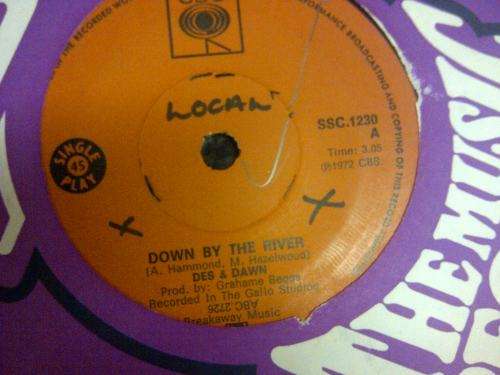 DES AND DAWN DOWN BY THE RIVER/BROTHER SONG SA 7 SINGLE LP