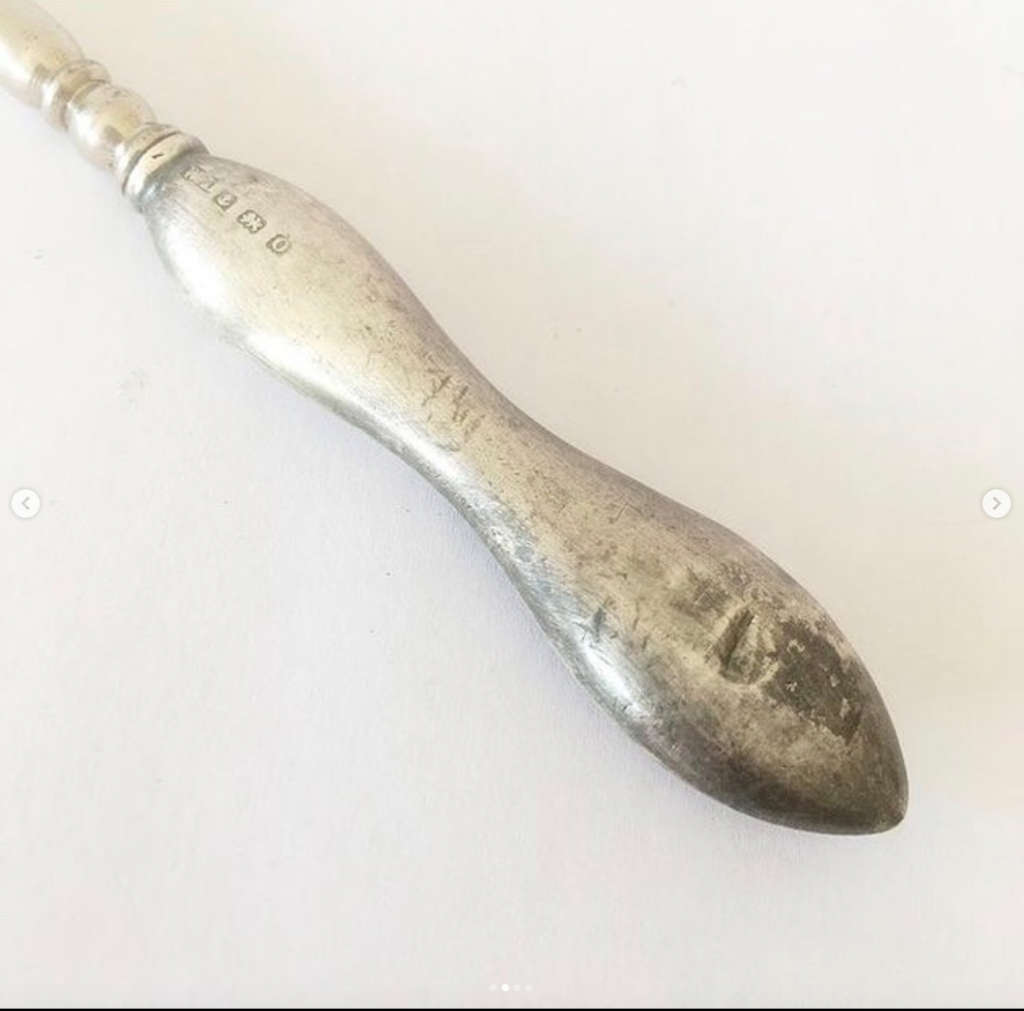 Antique Silver Handled Hallmarked Button Hook