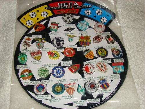 UEFA Champions League 2007 - 2008 Pins       (Collectors Item) 33 pins