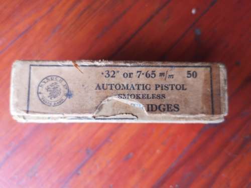 Original 7.65mm / .32 ACP ammo box by Kynoch