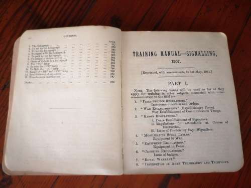 Original British 1907 Signals Manual