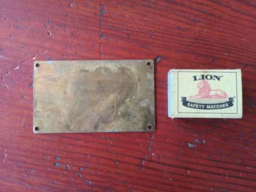 German machine brass name plate c1965