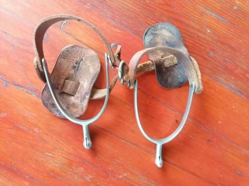 Nickeled riding spurs - Boer War or WW1