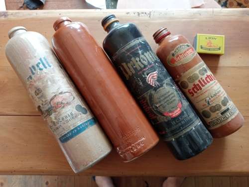 Four German Stoneware Bottles