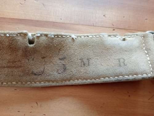 RARE Boer War / UDF Slade Wallace buff leather belt