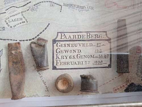Boer War Paardeberg Relic Display
