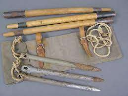 Four 0riginal German WW2 Zeltbahn tent pegs