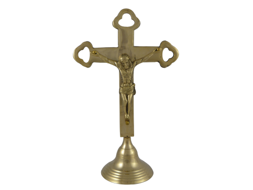 Crucifix Solid Brass 32cm