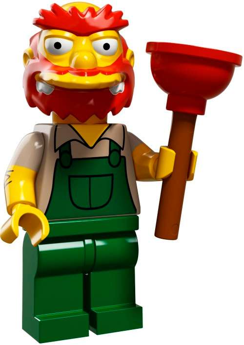 ~ New Lego Minifigures Simpsons Series 2 Groundskeeper Willie ~ New in Sealed Packaging ~ (71009)
