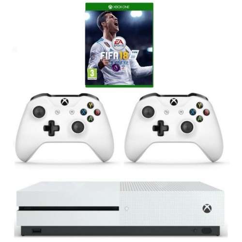 XBOX ONE S 1TB CONSOLE + 2 CONTROLLERS + FIFA 18