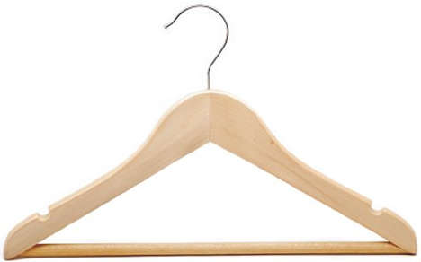 High quality wooden coat hangers for children - 10 pack