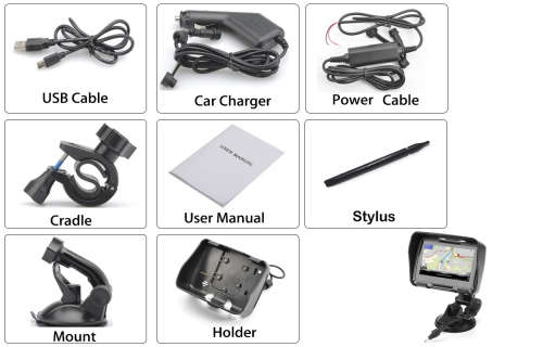 Motorcycle GPS Navigator 'Rage' (Black)