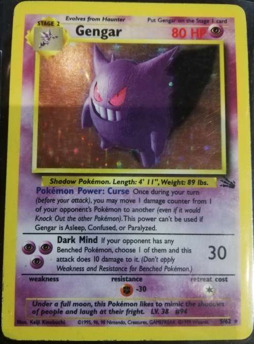 5 Rare Pokemon Single Cards Shinny/holo Editions.
