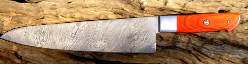 Unique Custom Hand Made Damascus Steel Chef's Knife