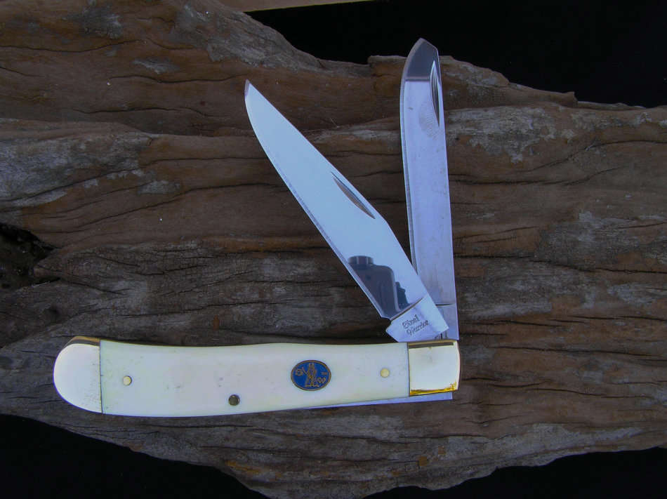 Steel Warrior White Smoothbone Trapper Knife