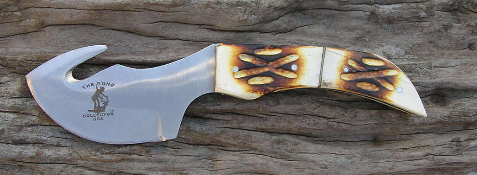 Bone Collector Full Tang Gut Hook Skinning Knife