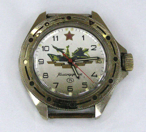 Rare - 1960`s Vostok Russian Military Komandirskie 17 Jewels Mechanical Watch
