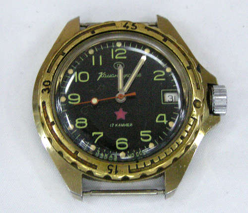 Rare - 1960`s Vostok Russian Military Komandirskie 17 Jewels Mechanical Watch