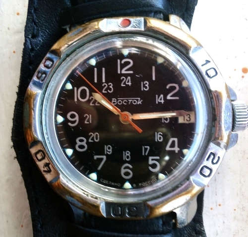 Rare - 1960`s Vostok Russian Military Komandirskie 17 Jewels Mechanical Watch