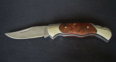 Boker Magnum Damascus Steel Lady Lockback Knife